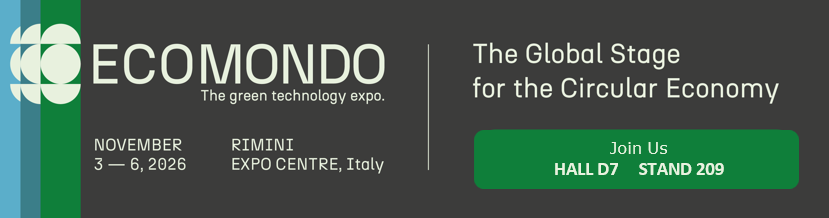 Ecomondo 2026, The green technology expo: 3-6 novembre 2026, Rimini Expo Centre. Padiglione D7, stand 209