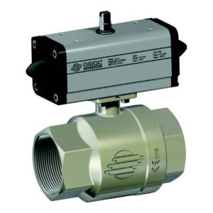Valvola a sfera ottone 1/2″ OMAL 101 con attuatore pneumatico doppio effetto – D101H004