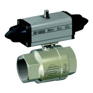 Valvola a sfera ottone 1/2″ OMAL 101 con attuatore pneumatico semplice effetto – SG101H004