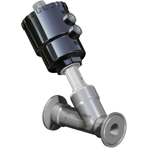 Omal ARES clamp 3A – valvola pneumatica a flusso avviato inox