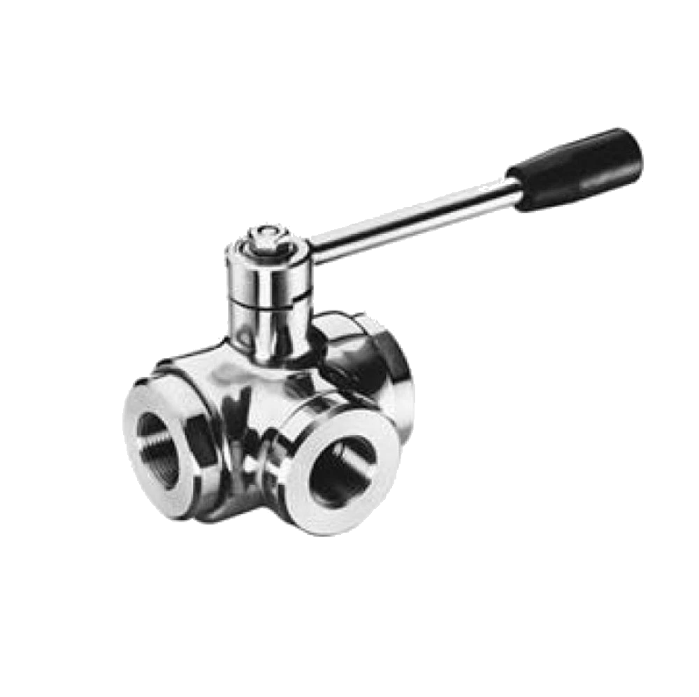Rizzato Inox – Valvola a Sfera inox 3 Vie Attacchi Femmina GAS – Sfera a T