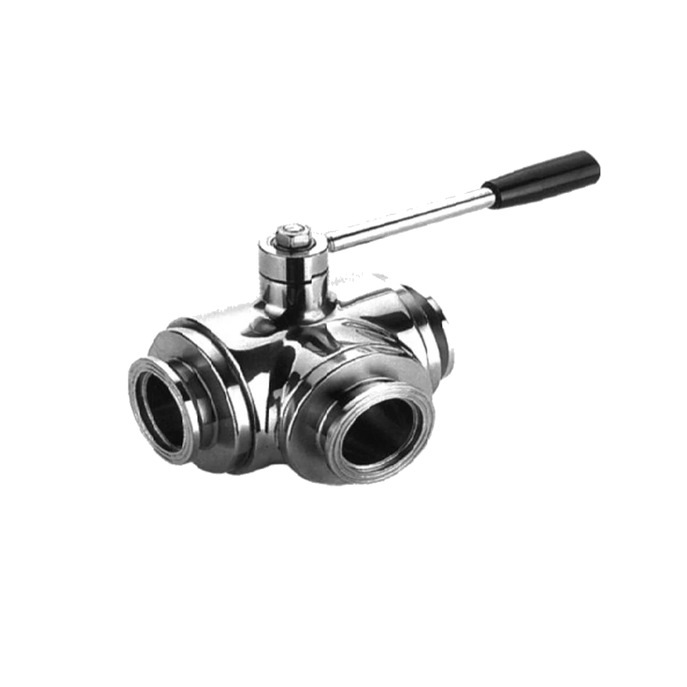 Rizzato Inox – Valvola a Sfera inox 3 Vie Attacchi Garolla – Sfera a L