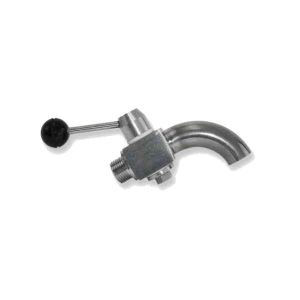 Rizzato Inox – Rubinetto inox Maschio Preleva Campioni con Curva