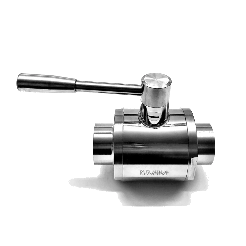 Rizzato Inox – Valvola a Sfera inox 2 Vie Attacchi Saldare DIN/SMS